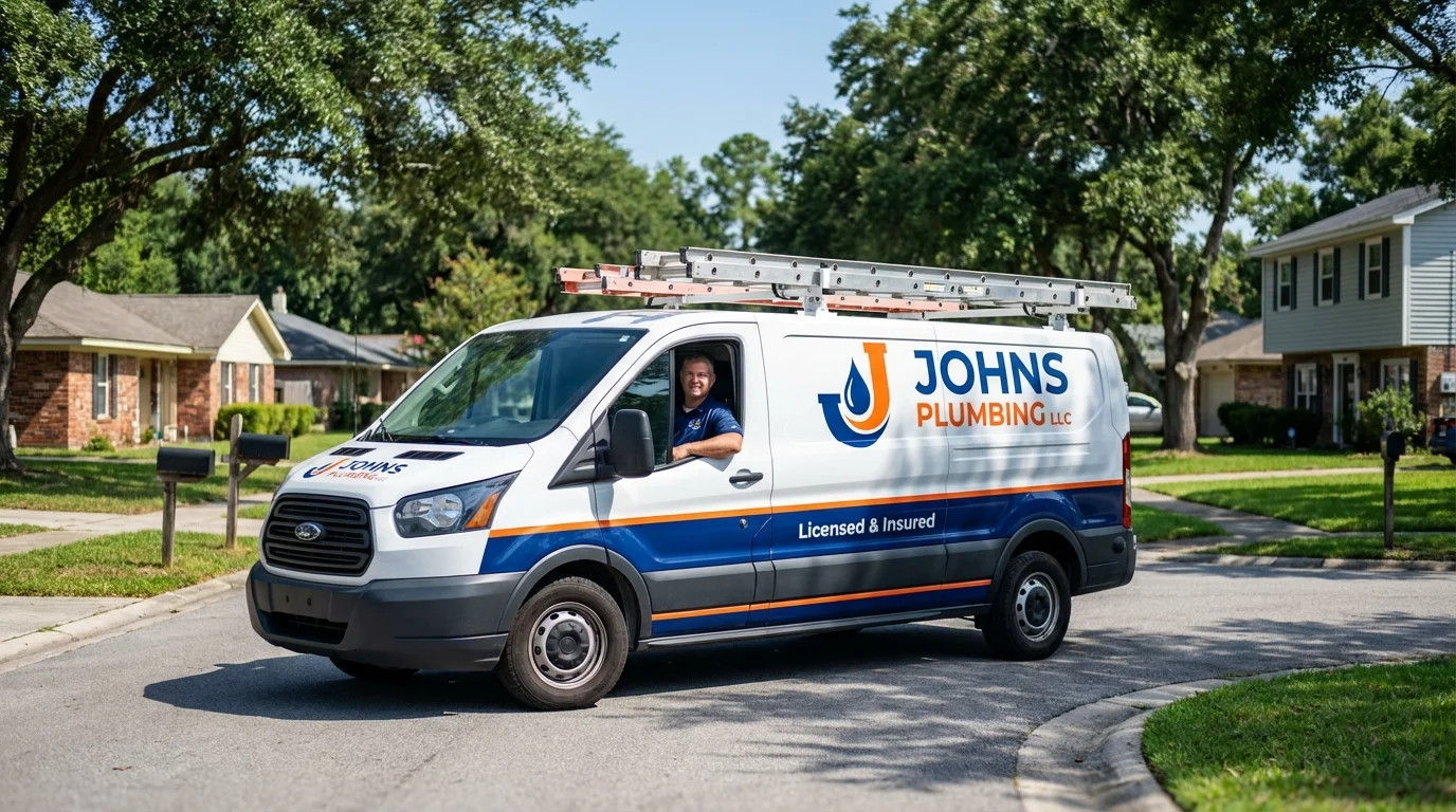 Johns Plumbing LLC service van in Bellingham, WA
